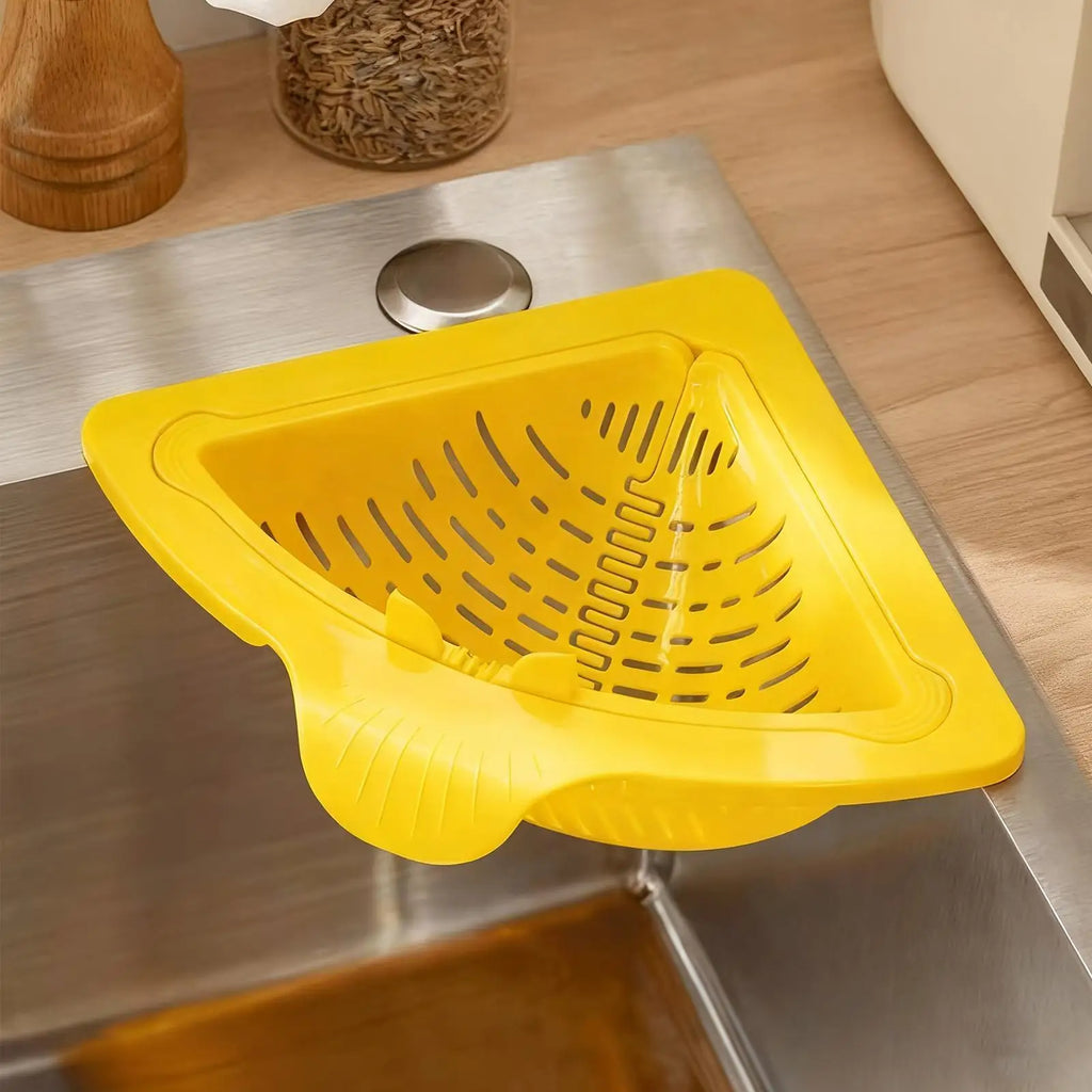 Storage Container Capacity Suction Cup Kitchen Sink Strainer Basket with Simple Installation Corner Sink Trash for Kitchen