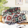 Outdoor Camping Tribal Rugs Blankets Indian Picnic Blanket Boho Decorative Bed Blankets Plaid Sofa Mats Travel Rug Tassels Linen