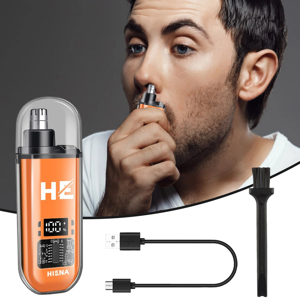 Nose Clippers Facial Hair Trimmer Digital Display Rechargeable Nose Trimmer Gift for Boyfriend Father Birthday
