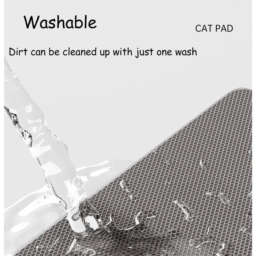 Pet Cat Litter Mat Waterproof Double Layer Cat Litter Trapping Pet Litter Box Mat EVA Clean Pad Winter Cats Accessories