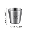 WORTHBUY Milk Cup With Scale Stainless Steel Double Layer Kid Milk Mugs Anti Scalding Kindergarten Drinkware Camping Cup Tea Mug
