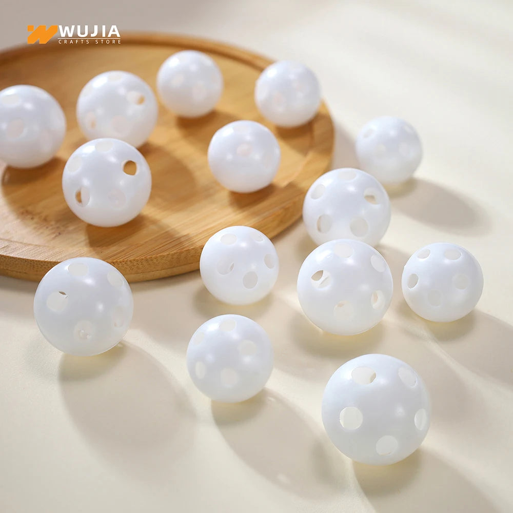 30/50/100pcs Plastic Rattle Bell Balls Squeaker Pet Baby Toys Diy Rattle Beads Noise Maker Repair Fix Dog Plush Doll Accessories