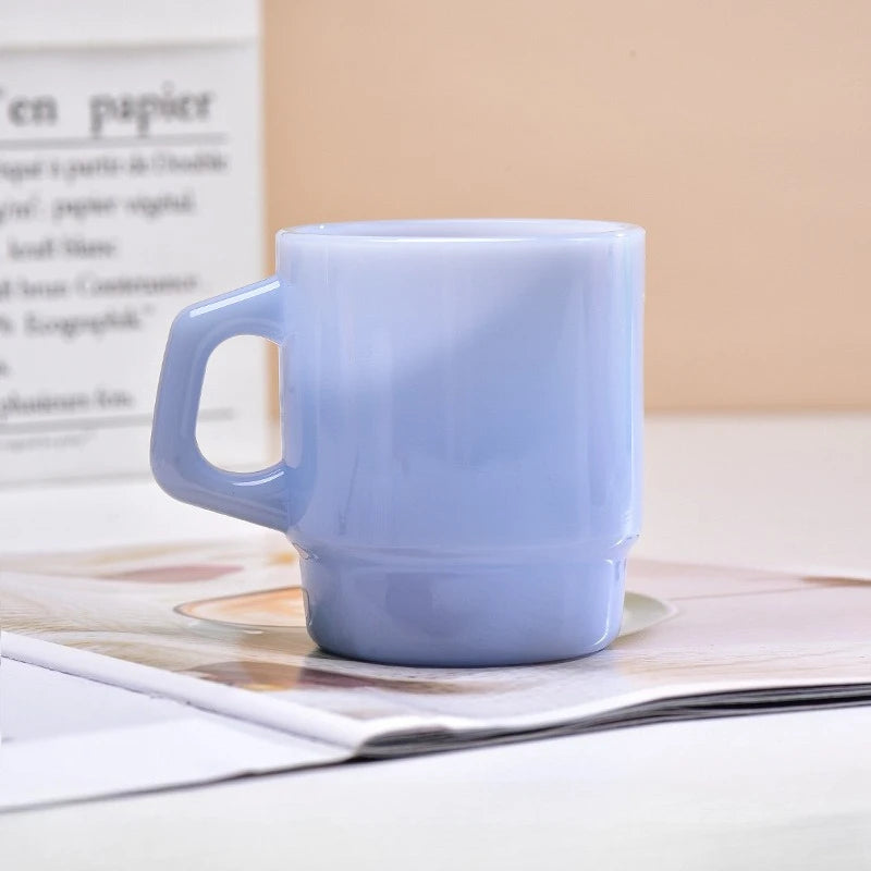 Korean Style Glass Coffee Travel Mug Milk Tea Water Cup Espresso Cups Personalized Milk Jade Mugs Mate Gifts Tableware