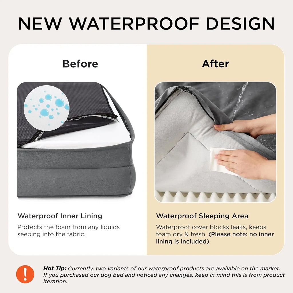 Medium Size Winter Waterproof Orthopedic Dog Bed Washable Pet Bed with Removable Cover Joint Pain Relief Sofa for Cats And Dogs