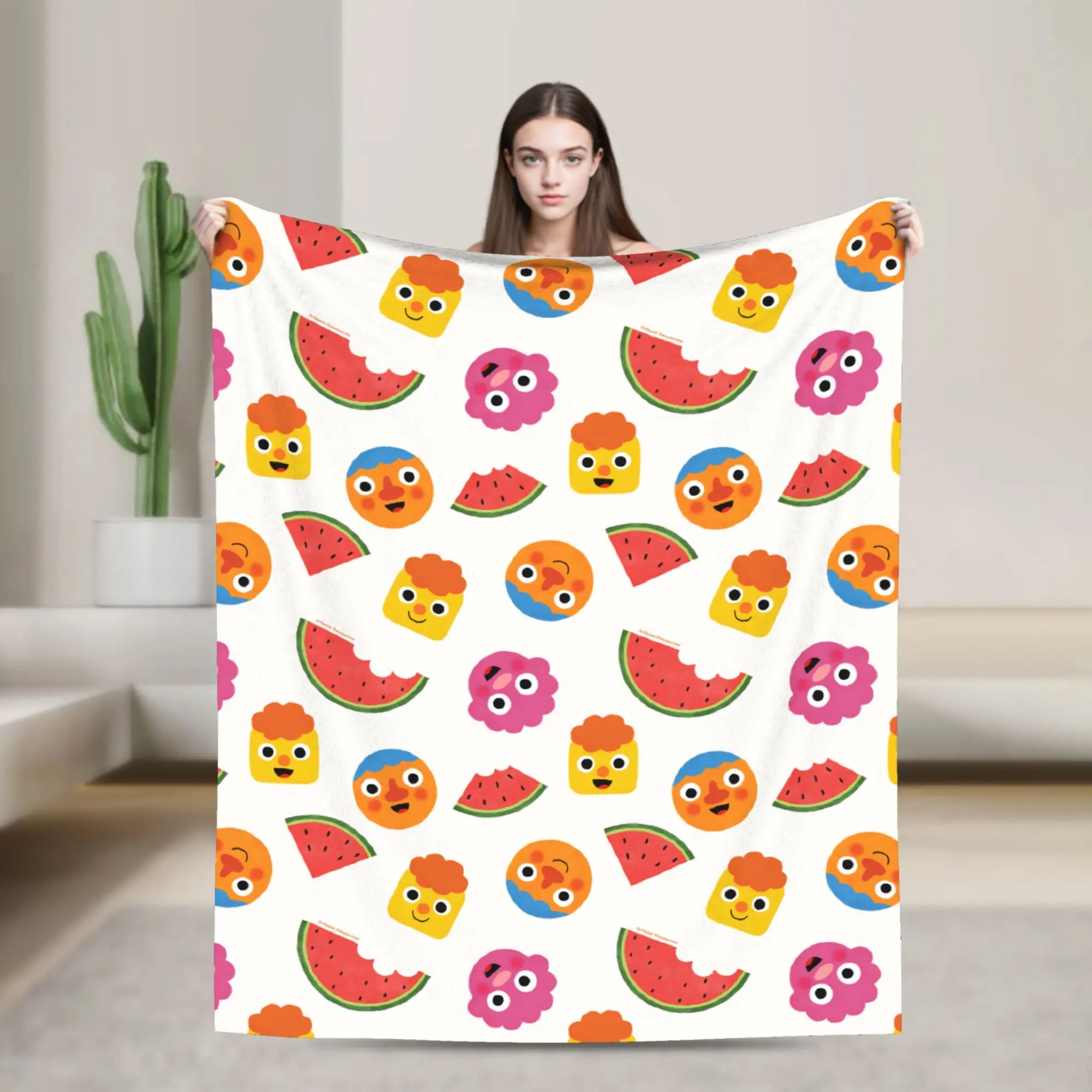 Warm Soft Blanket Picnic Finny the Shark Confetti Birthday Throw Blanket Super Simples Flannel Bedspread For Sofa Bed Cover