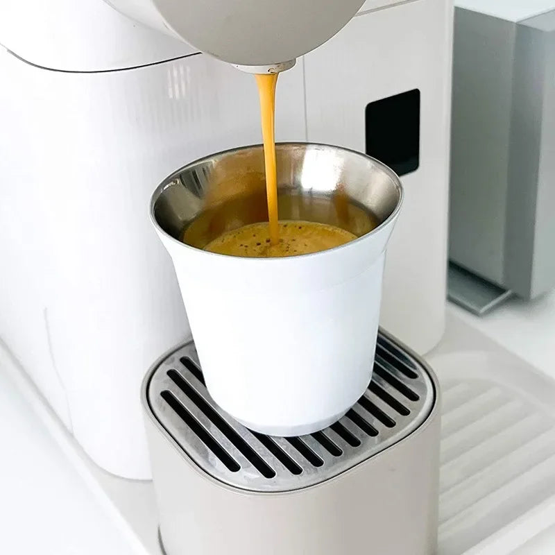 80/160ML Espresso Mugs 304 Stainless Steel Coffee Cups Insulated Double Wall Dishwasher Safe Small Capacity Insulation