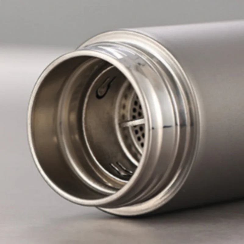 Titanium Insulated Water Bottle Travel Mug with Tea Infuser Separation Stylish Coffee Vacuum Flask Drink Cup for Men And Women