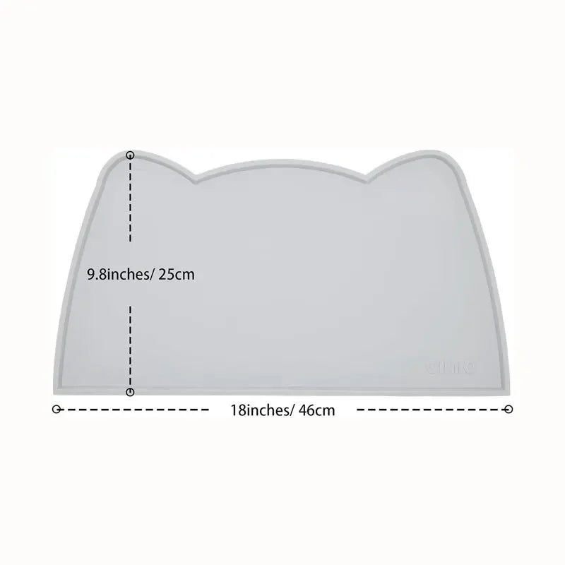 Food Grade Silicone Cat Mat, Anti-slip Waterproof Leak-proof Pad for Cats & Dogs, Easy to Clean Pet Bowl Mat