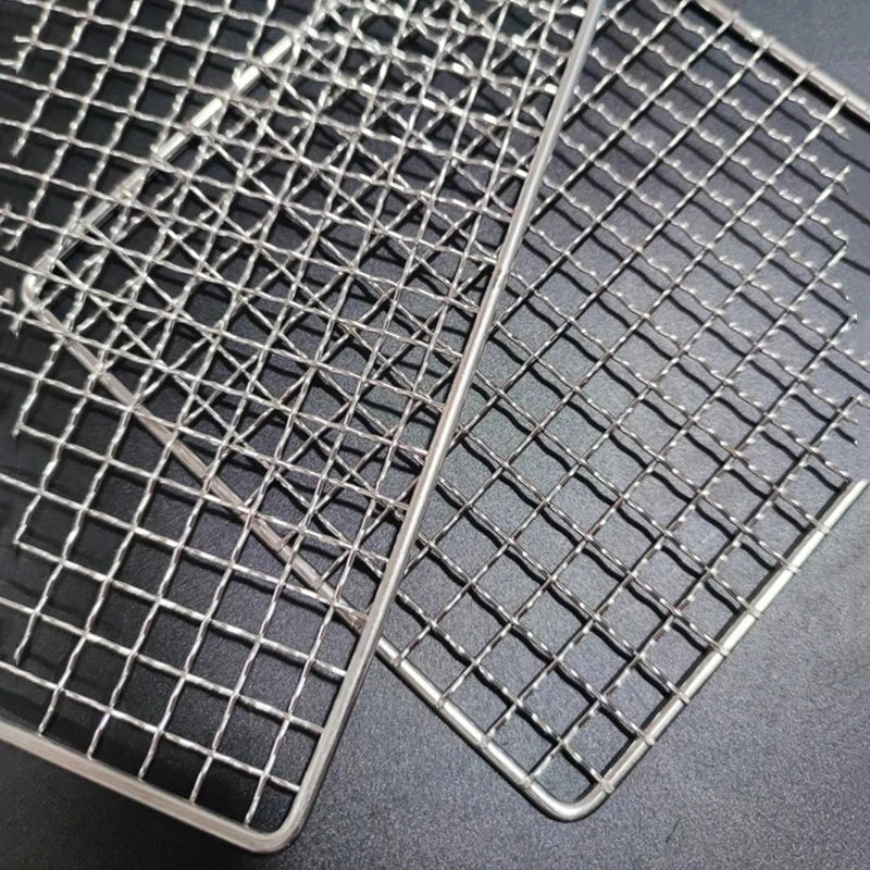 304 Stainless Steel BBQ Mesh Non Stick Grilling Basket Grill Mesh Mat Meat Vegetable Steak Picnic Party Barbecue Tool