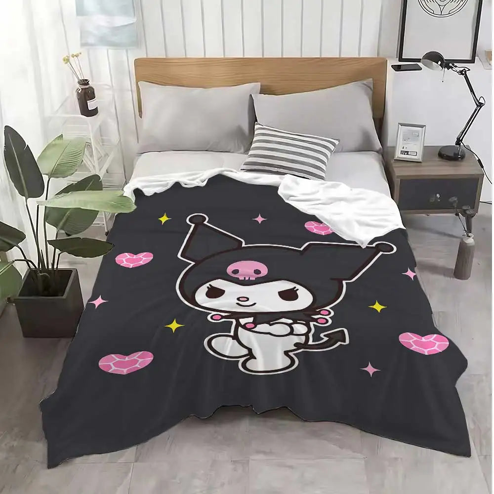 Kawaii Kuromis Blankets for Decorative Sofa Cover Blanket King Size Fluffy Plaid Luxury Bedding Home Interior Throw Knee Soft &