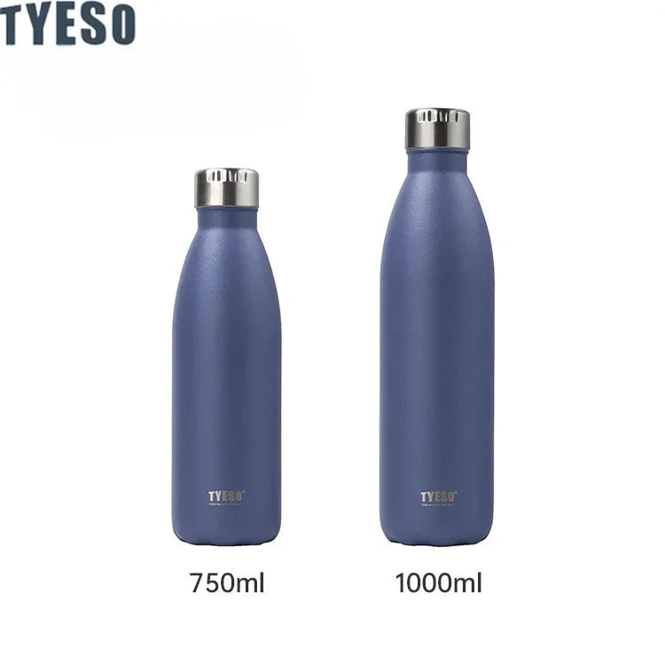 750/1000ML Tyeso Stainless Steel Cola Bottle Sports Kettle Keep Cold Thermal Cups Vacuum Tumbler Mug Bike Bottle Vacuum Cup
