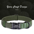 Custom Dog Collar Dog Durable Nylon Dog Collars Free Engraved Pet Name Buckle Necklace Adjustable for Small Medium Large Dogs