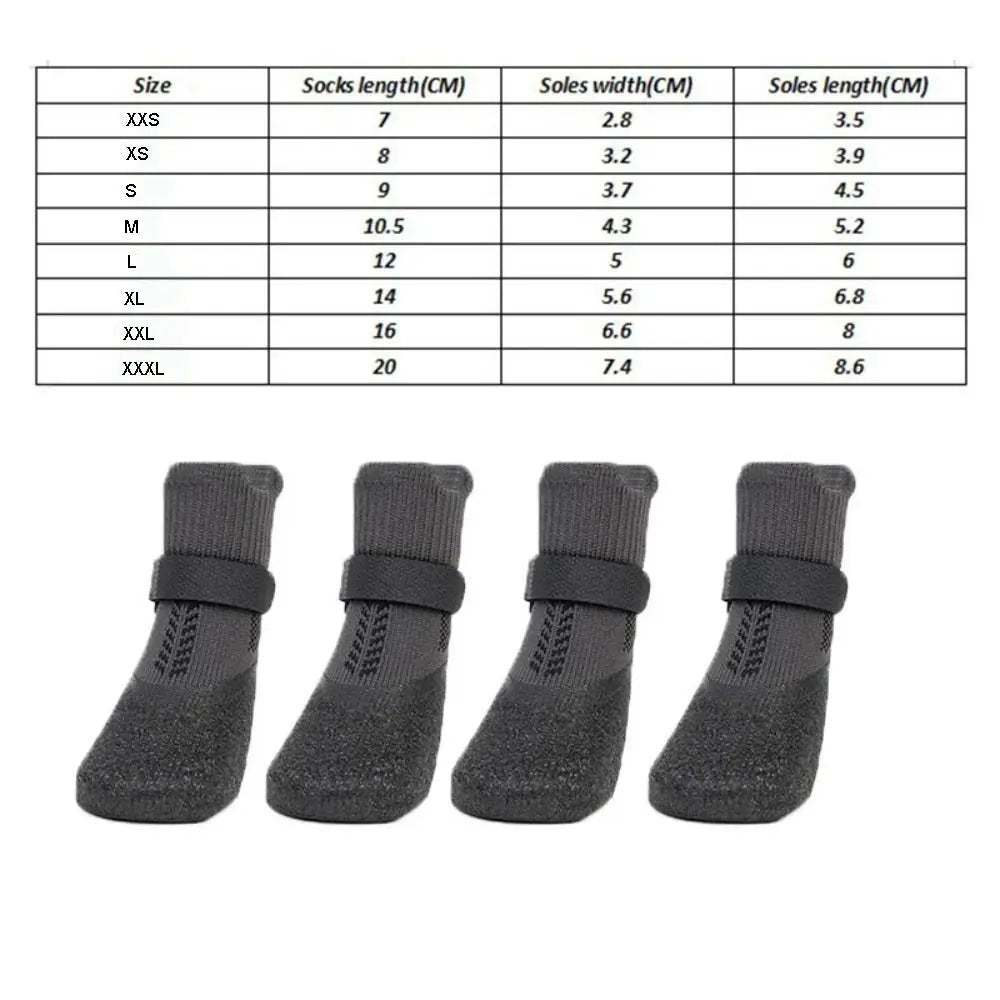4pcs Pet Supplies Waterproof Pet Socks Shoes Breathable Non-slip Dog Shoes Anti-dirty Dog Paw Protector Outdoor