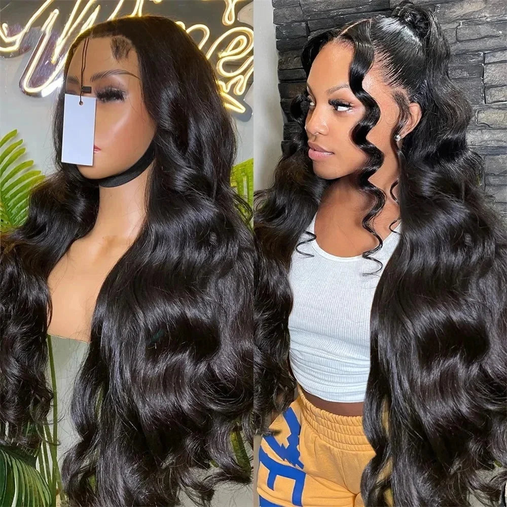 250 Density Body Wave 13x6 HD Transparent Lace Front Human Hair Wigs For Women 13x4 Hd Lace Frontal Brazilian Wigs Pre Plucke