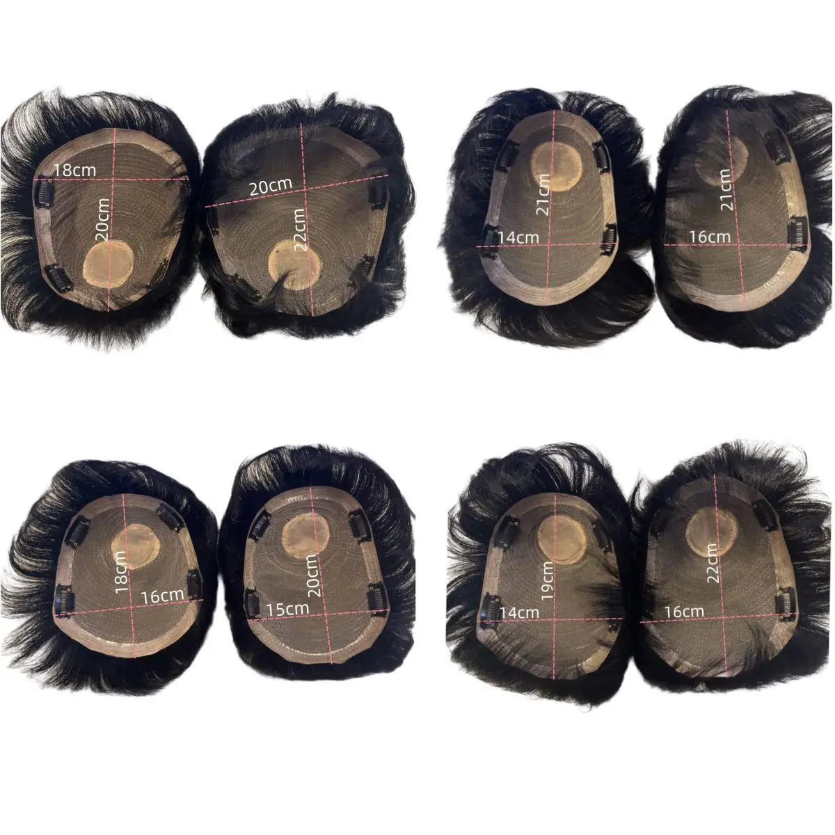 Short Real Human Hair Toupee with 4 Clips for Men's Baldness Prosthetic Wig Male Hair Replacement System Piece