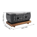 Japanese BBQ Grill Stove Rectangle Charcoal Barbecue Stove Quick Heating Aluminium Alloy Wire Grill Base for Camping