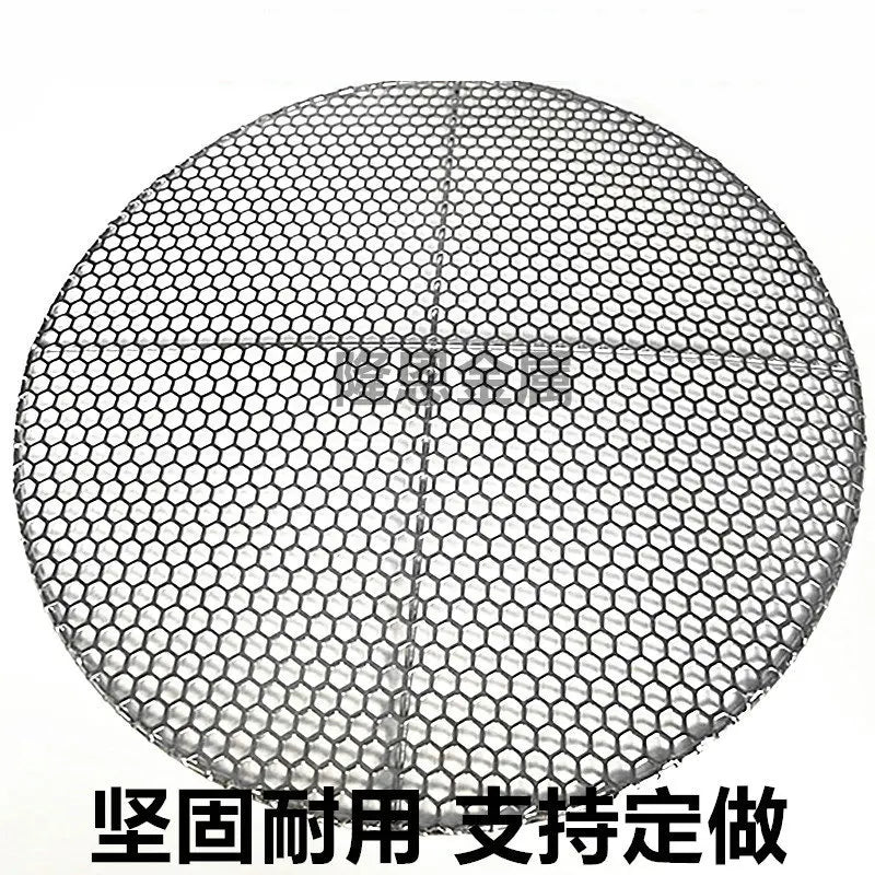 10-40CM Diameter Stainless Steel 304 Food Grade Round BBQ Charcoal Grate Barbecue Grill with Cellular Holes Grid Mesh Net