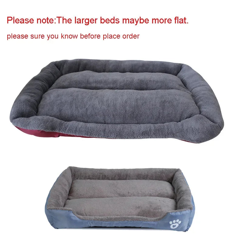 S-3XL 9 Colors Winter Paw Pet Sofa Dog Beds Waterproof Bottom Soft Fleece Warm Cat Bed House dog bed for small and large dogs
