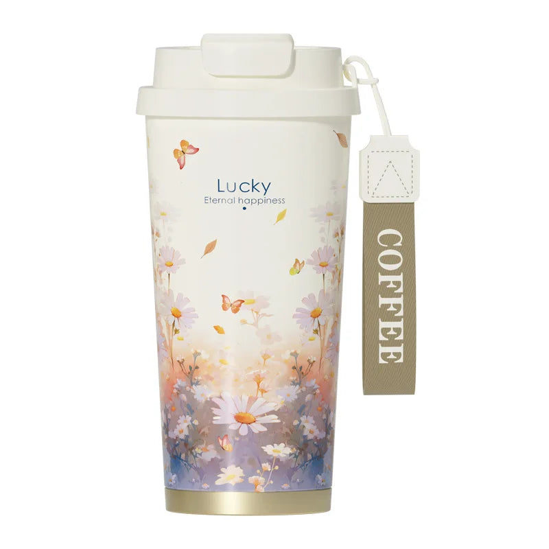 520ML Stainless Steel Thermal Cup Keeps Cold and Heat Mugs Portable Tumbler Coffee Cup Travel Thermal Water Bottle Vacuum Flask