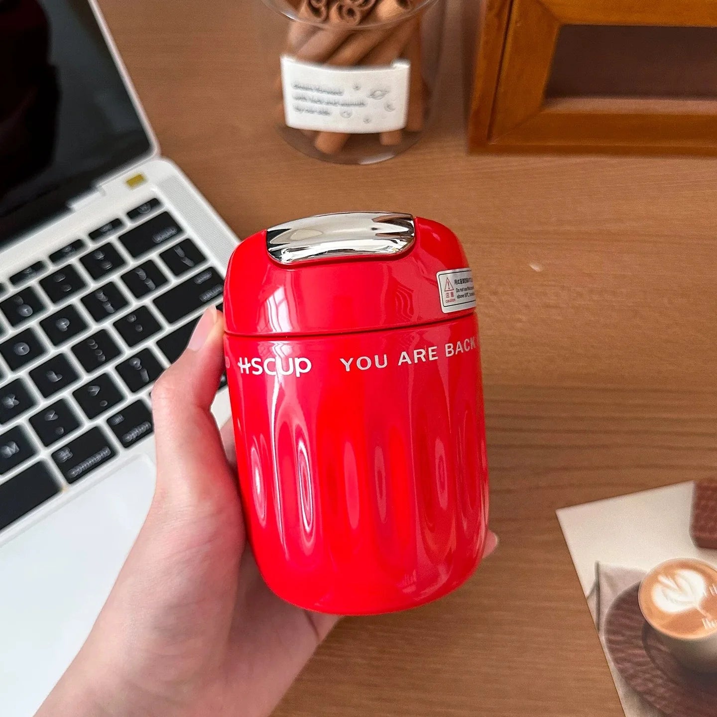 1pc 220ml Insulated Coffee Tumbler with Built-in Tea Strainer - Leakproof, Portable Mini Thermos for Outdoor