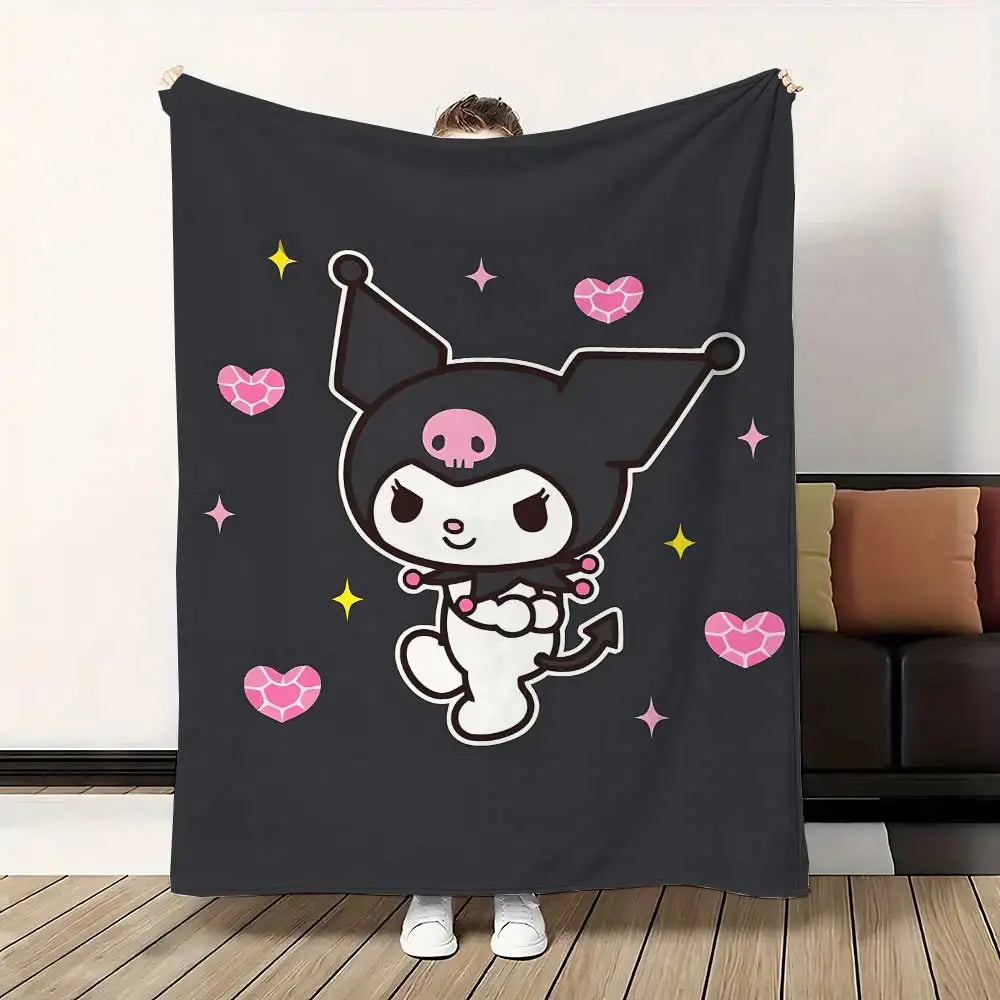Kawaii Kuromis Blankets for Decorative Sofa Cover Blanket King Size Fluffy Plaid Luxury Bedding Home Interior Throw Knee Soft &