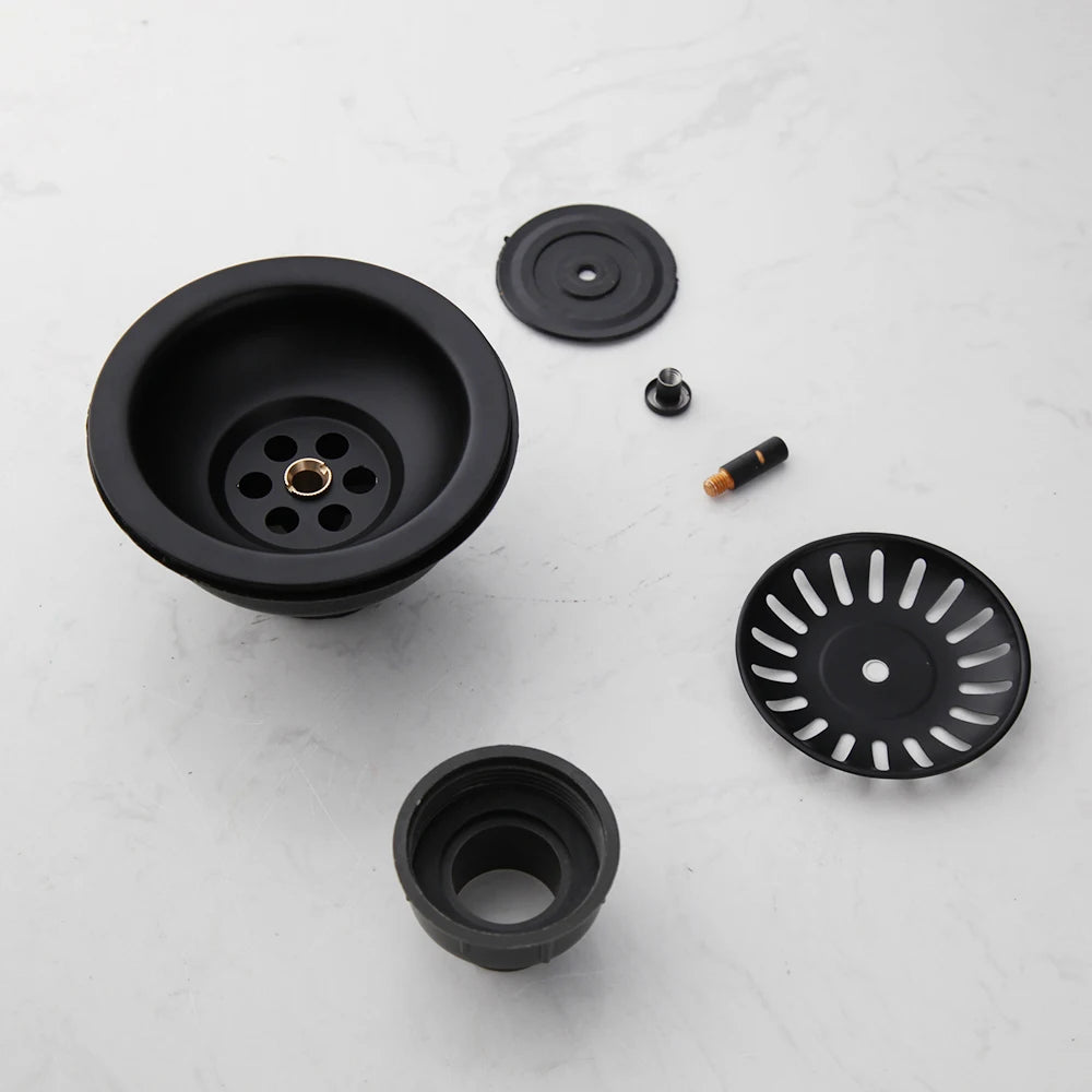 YANKSMART High-Quality Kitchen Sink Stainless Steel Dish Drainer Strainer Stopper Combo Kit Drainage Waste Set SUS304 Filter
