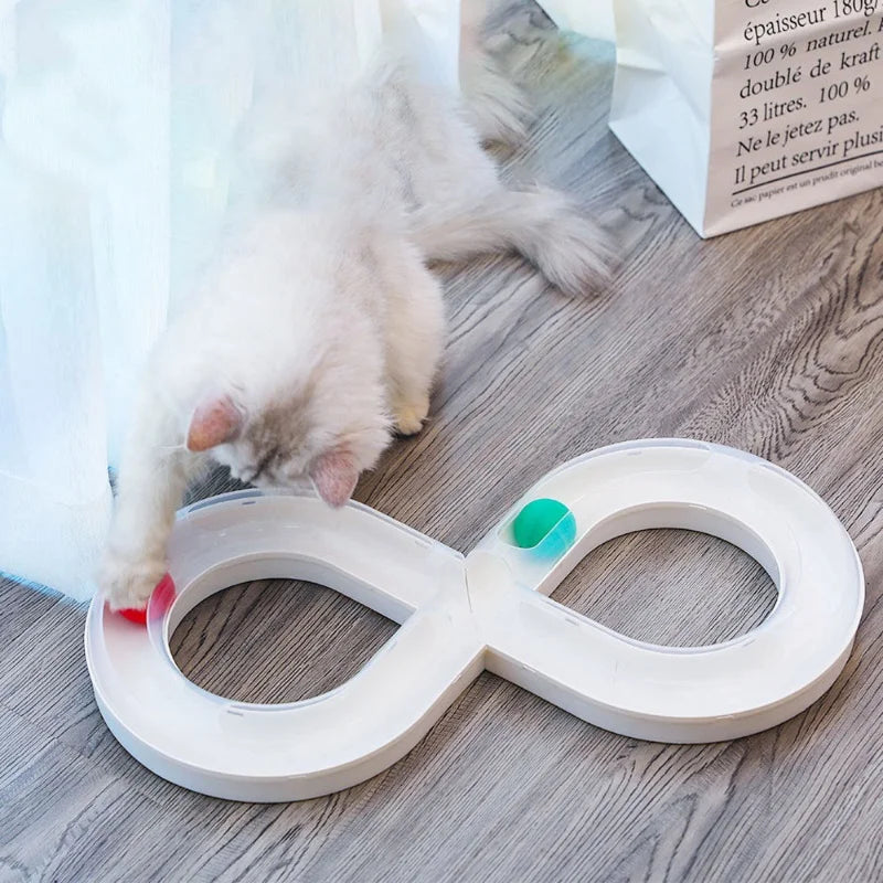 Household Cat Toy Turntable Teasing Set with Small Tunnel Sports Stick for Cats Practice Focus Nature Pet Supplies