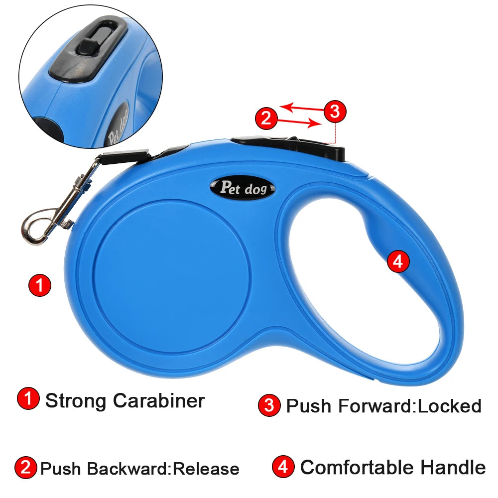 3m 5m Dog Leash Retractable Puppy Roulette For Small Medium Dogs Cats Lead Extending Traction Rope Chihuahua Outdoor Supplies