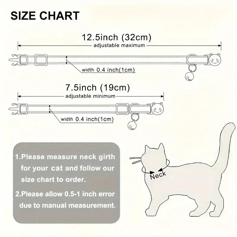 Personalized Nylon Cloud Print Cat Collar Id Name Tag Collar Pet Products Small Fast Breakaway Unisex Kitten Supplies