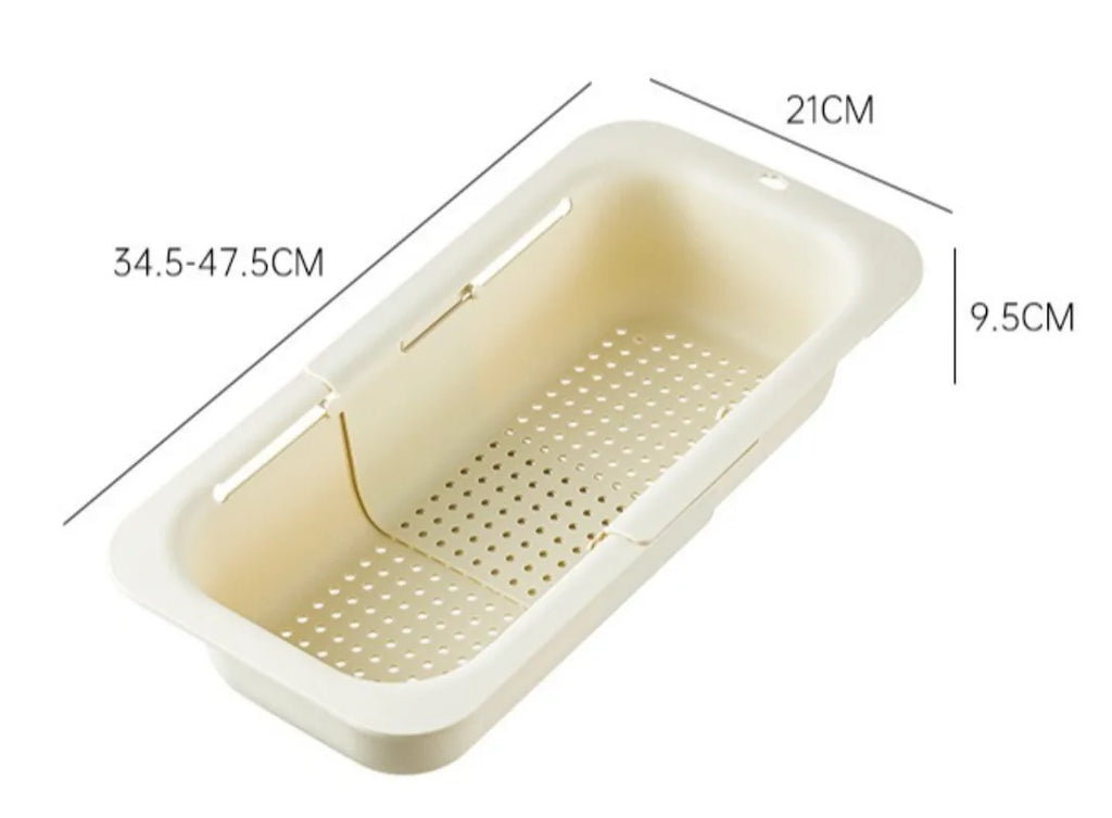 Multi-functional Telescopic Draining Basket Large-capacity Placement Rack Draining Wonder Kitchen Sink for Bowls and Chopsticks