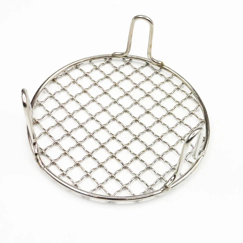 Food ade 304 Stainl Steel round High Leg Air Fryer Oil Drain Bacon ill Square Me Drng Net Charcoal Oven Roasting Net