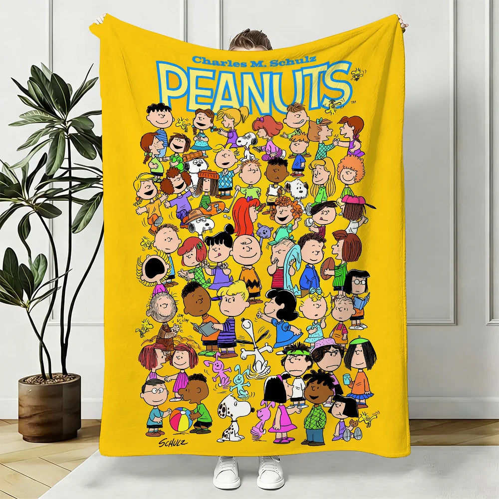 Throw Blanket S-Snoopyes Fluffy Soft Blankets for Bed Home and Decoration Winter Bedspread the Anime Knee Sofas Cooling Sofa Nap