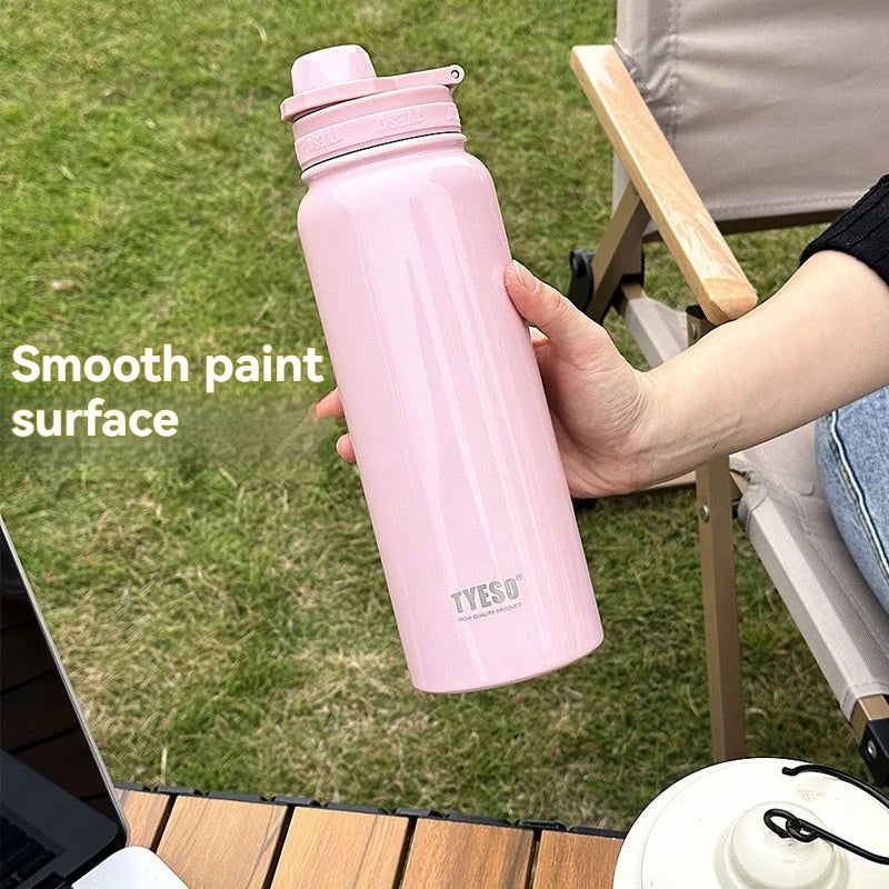 TYESO Stainless Steel Thermal Cup Car Insulated Flask Water Tumbler for Outdoor Sports Thermos Bottle Travel Vacuum Flasks