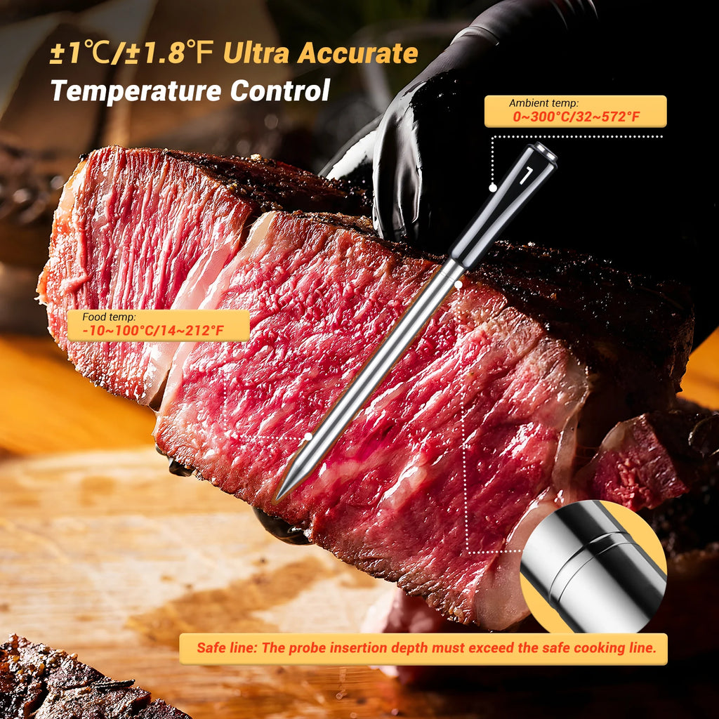 INKBIRD meat thermometer wireless grill thermometer 4 Probes Home Smart Bluetooth with Alarm For BBQ Cook Grilling thermometer