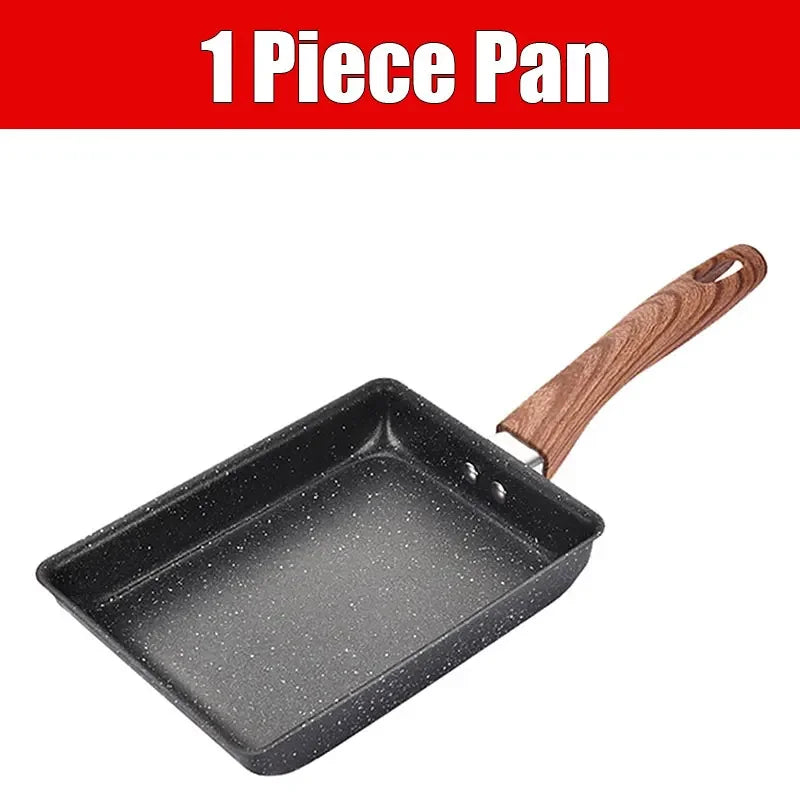 Tamagoyaki Omelet Pan Non-Stick Frying Pot Induction Gas Stove Universal Japanese Egg Pancake Frying Pan With Cooking Utensils