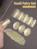 XEIJAYI 1Pc 15ML Huali Fairy Golden Glitter Color Gel Nail Polish Semi Permanent Nail Art Soak UV LED Nail Salon