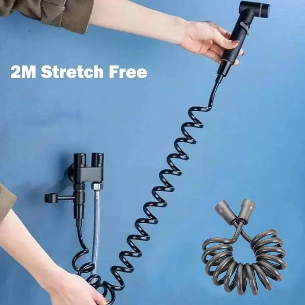 Toilet Shattaf Adapter Hose Bidet Spray Stainless Steel Handheld Shower Bidet Spray Wash Anal Douche Portable Cleaning Nozzle