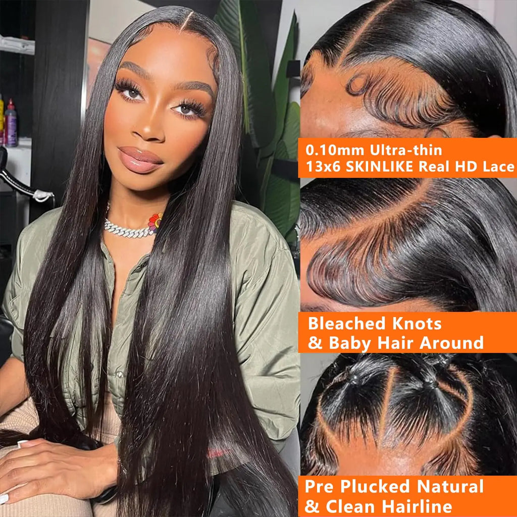 Straight Lace Front Wigs Human Hair 13X6 Hd Lace Frontal Wig 13X4 Bone Straight Human Hair Wigs Hair Accessories For Women