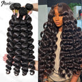 30 32 Inch Loose Wave 3 4 Bundles Raw Virgin Unprocessed Remy Human Hair Brazilian Loose Deep Wave Human Hair Bundles Extensions