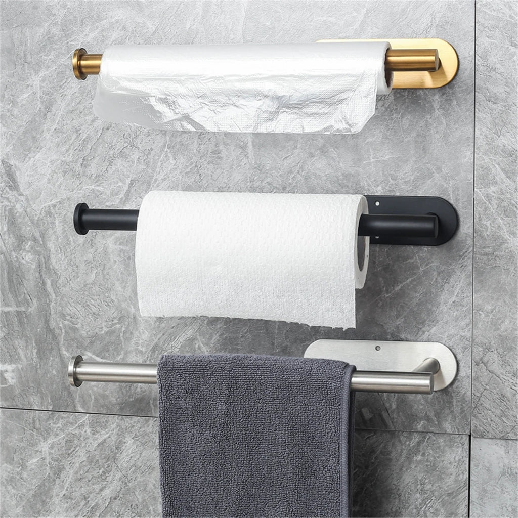 33cm Paper Towel Holders For Kitchen,AdhesiveToilet Paper Holder,Tissue Dispenser,Cabinet Storage Organizer,Towel Rack For Home