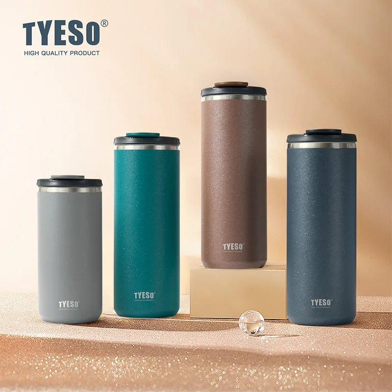 TYESO 600ML Stainless Steel Thermos Bottle Keeps Cold and Heat Thermal Mug Travel Insulated Cup Outdoor Sport Vacuum Flask