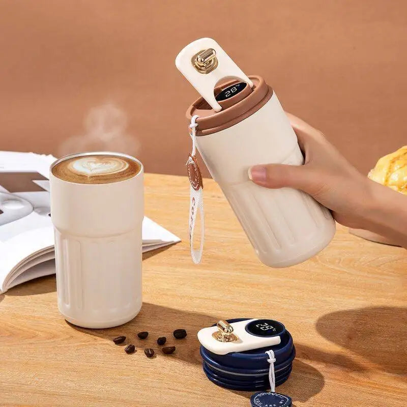 450ML 316 Stainless Steel Thermal Mug WithTemperature Display,Outdoor Vacuum Insulated Cup Cold & Hot Thermos Water Bottle ﻿