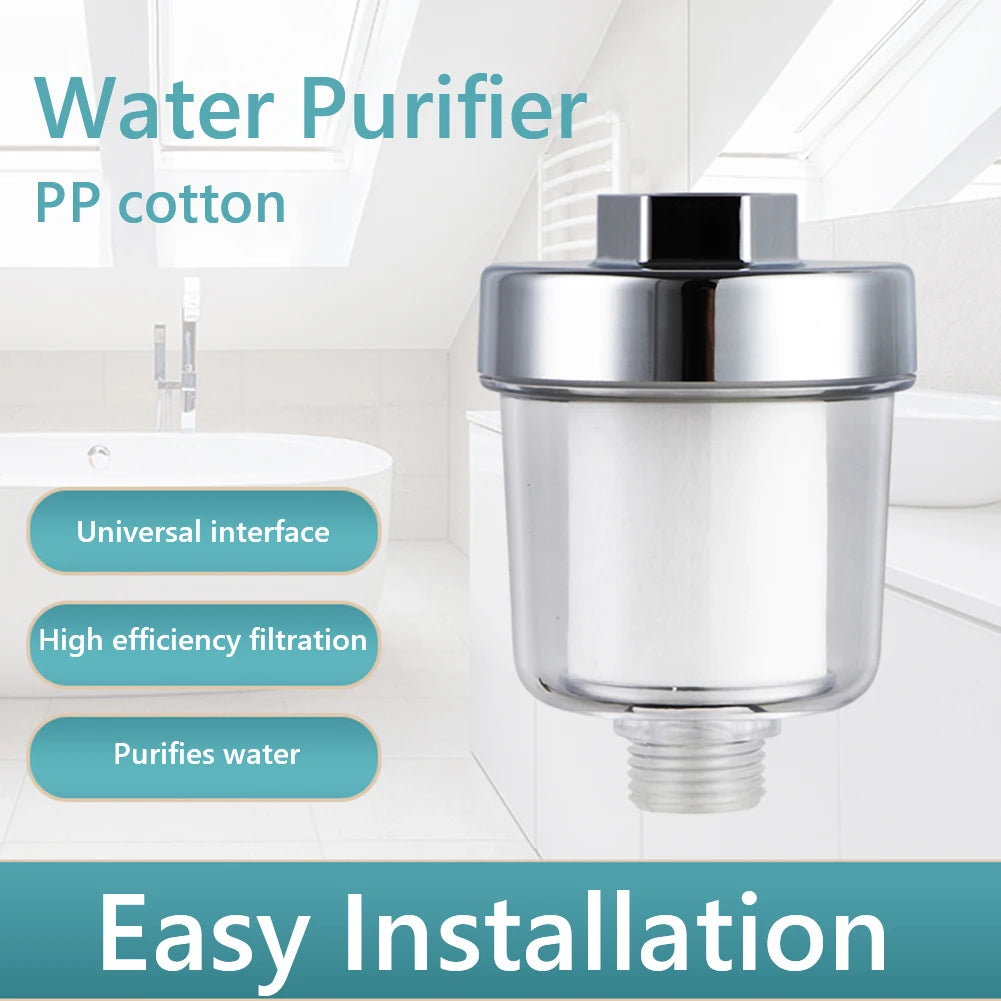 Shower Filter Transparent Sprinkler Filter 5 Micron PP Cotton Filter Household Water Filter for Improving Skin Hair Nails Health