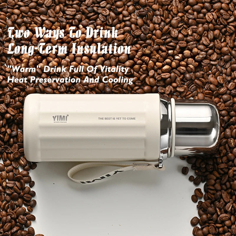 530/630ml Large Capacity Food Grade Material 304 Stainless Steel Portable Vacuum Thermal Insulation Tumbler Thermos Seal Cup
