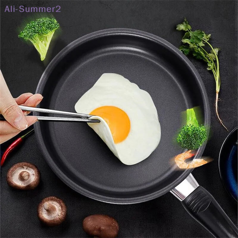 {Summer2} {Summer2} Mini Frying Pan Non-Stick Thickened Stainless Steel Frypan Pot Fried Eggs Saucepan Gas For Kitchen Cookware