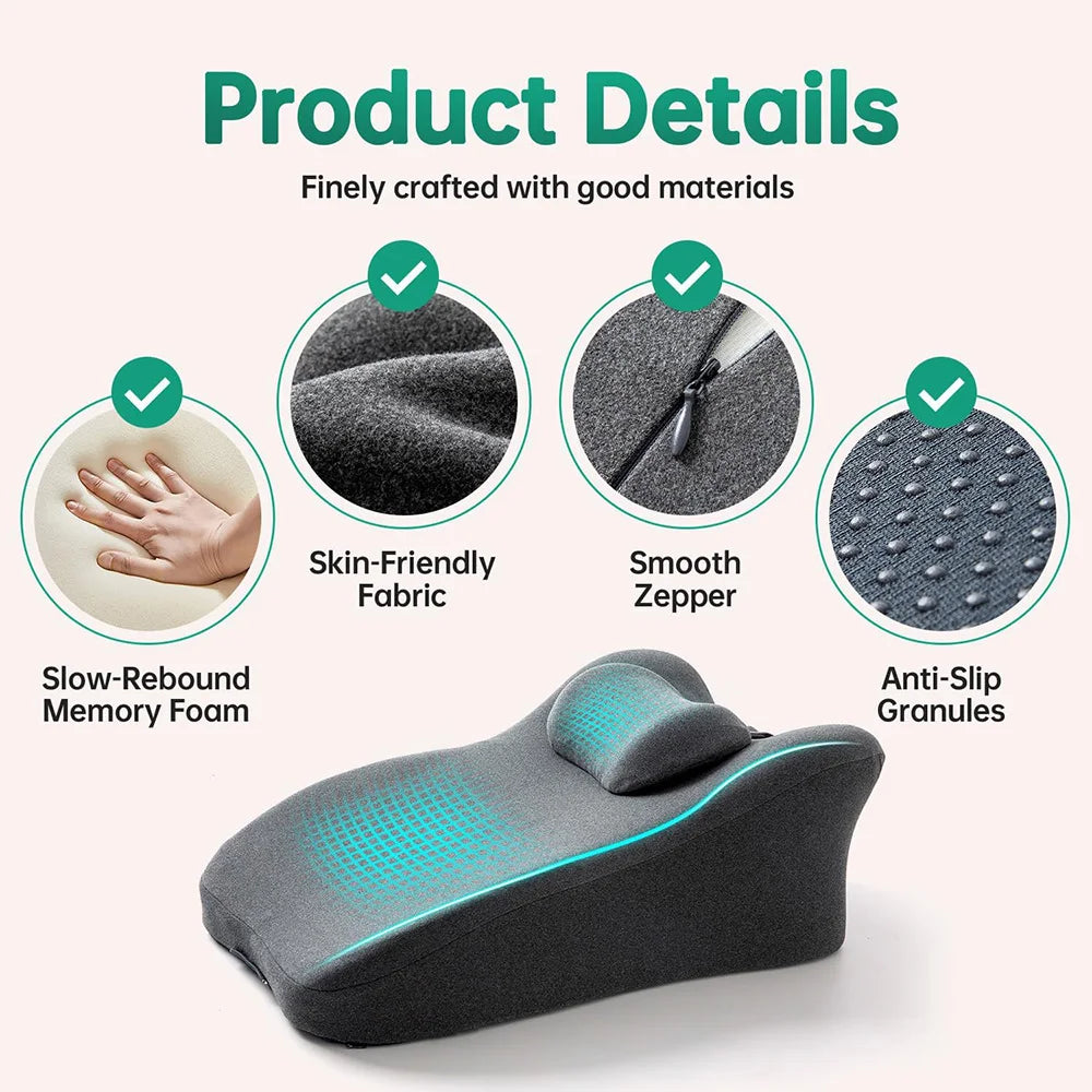 Lie On The Bed Sleeping Pillow Wedge Pillow for Acid Reflux ,Couple's Lying Pillow Prone Position Ergonomic Pillow for Reading