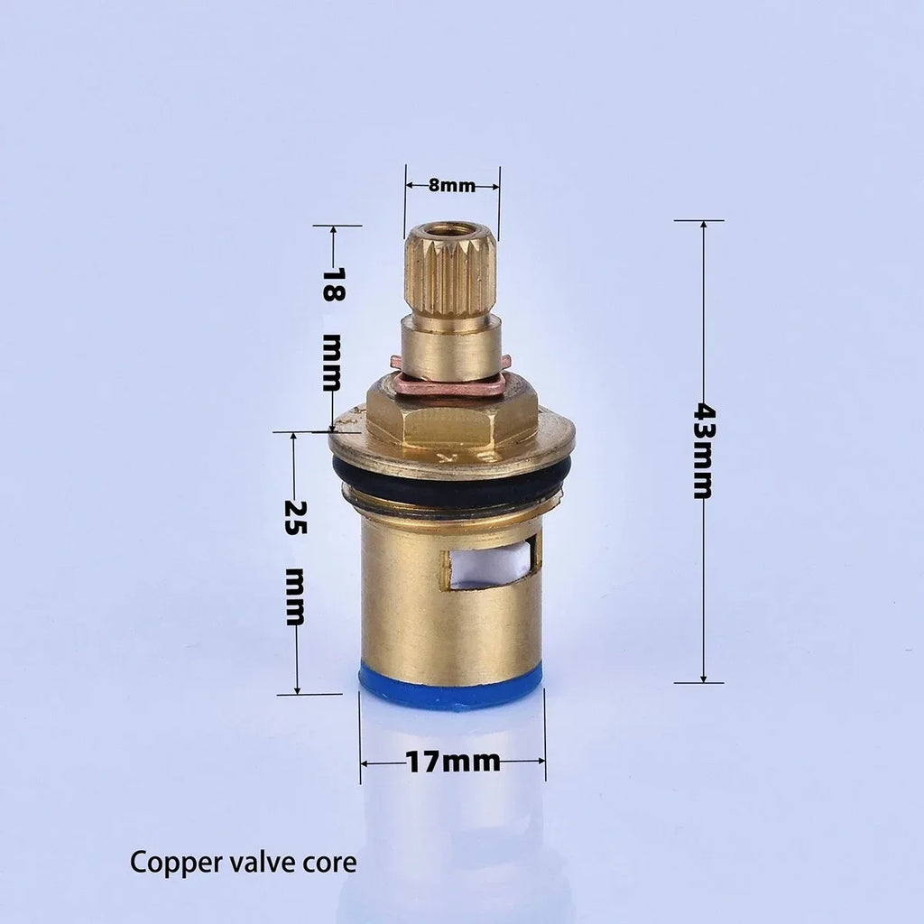 1/2pc Universal Replacement Tap Valves Brass Ceramic Disc Cartridge Inner Faucet Valve for Bathroom, Clockwise or Anti-clockwise