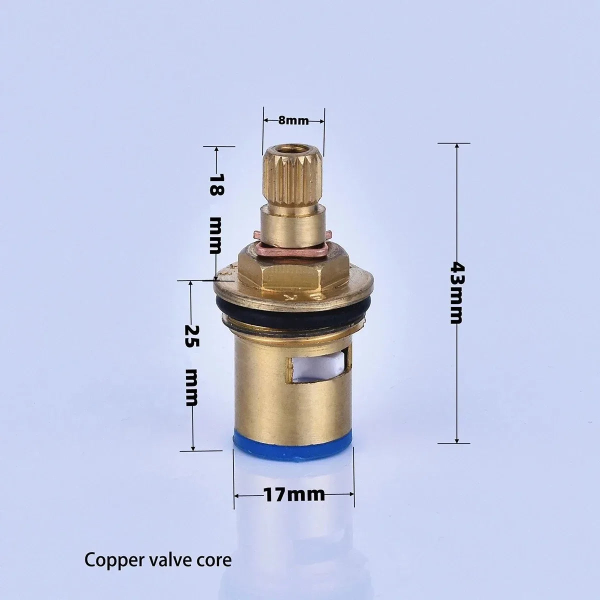 1/2pc Universal Replacement Tap Valves Brass Ceramic Disc Cartridge Inner Faucet Valve for Bathroom, Clockwise or Anti-clockwise