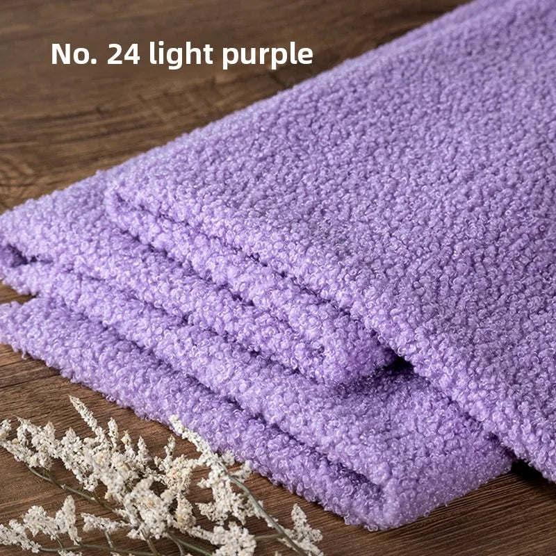 Teddy Plush Fabric Elasticity Soft By The Meter for Toys Pet Nest Cushion Handmade DIY Sewing Faux Lamb Fur Cloth Beige White