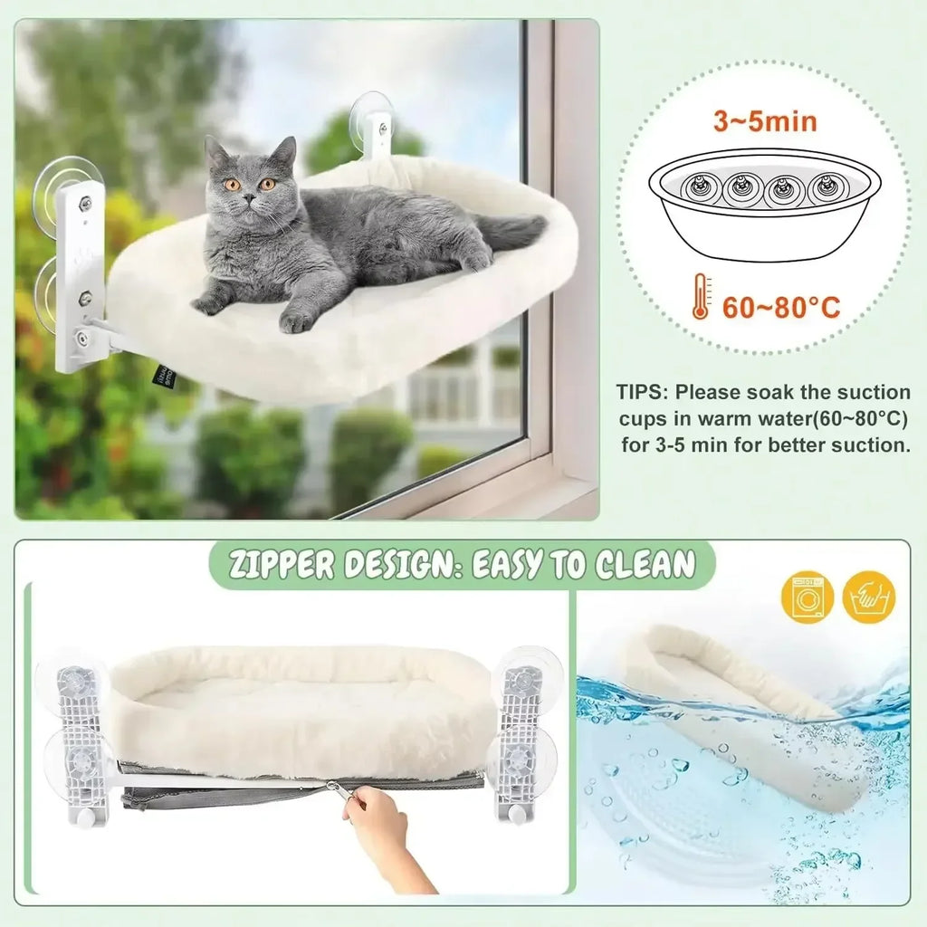 Cat Hammock Window Habitat Cat Sunbathing Glass Hanging Suction Cup Balcony Pet Nest Foldable Pet Bed Cat Supplies Accessories